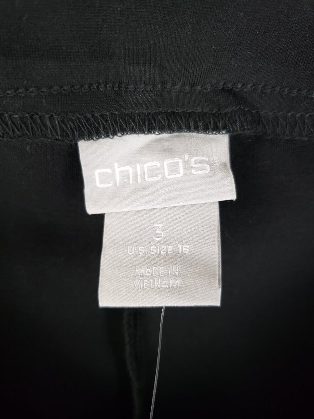Chicos NWT Black Ponte Rivet Stud Legging Pull On Pants Womens 3/US 16 - Picture 8 of 11